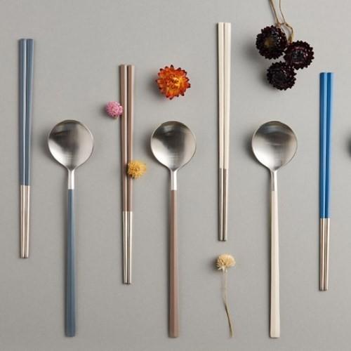 韓国雑貨 グリップ感が使いやすい スッカラ&チョッカラセット｜韓国