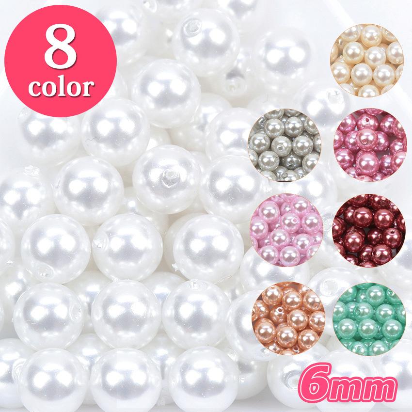 クラフトハートトーカイ ビーズ 樹脂パール 6mm 約80ヶ | パール