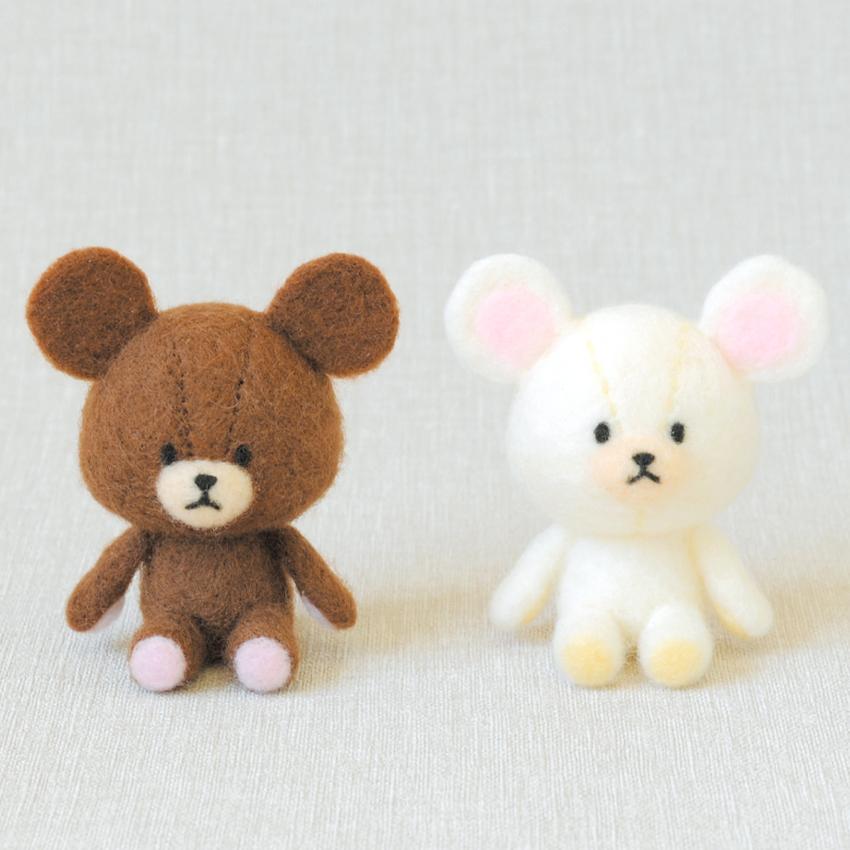 ハマナカ ニードルフェルトでつくる 羊毛フェルト キット くまのがっ