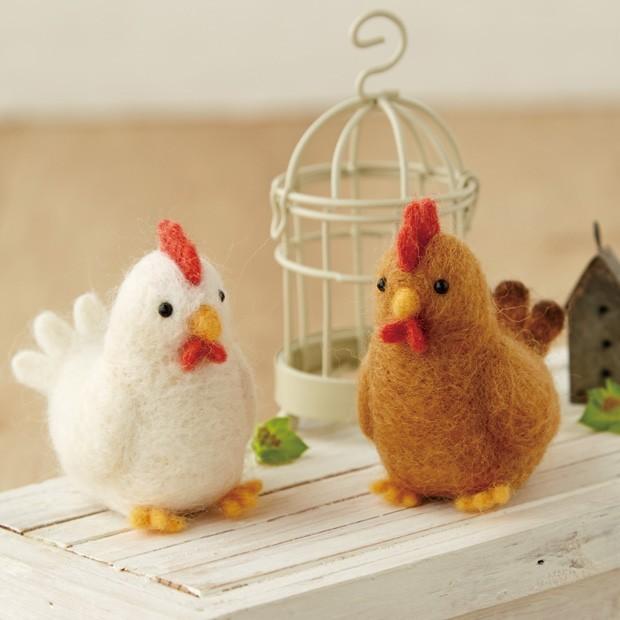 ハマナカ クラフト フェルト手芸 羊毛キット にわとりフレンド