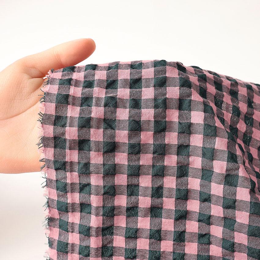 クラフトハートトーカイ TC先染め ギンガムチェック サッカー 50cm単位