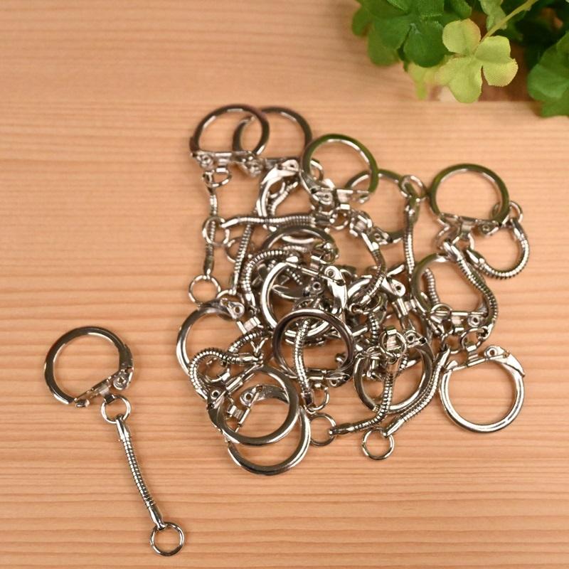 スネークキーホルダー 小 20ヶ入り シルバー 銀 ＃102(LAS) 手芸