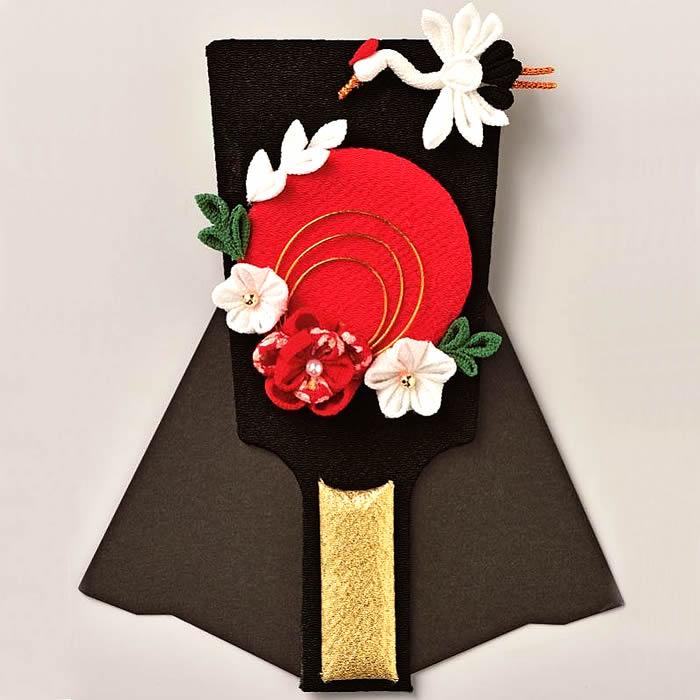 初心者向け 押絵 つまみ細工の羽子板 ちりめん 手作りキット 福寿