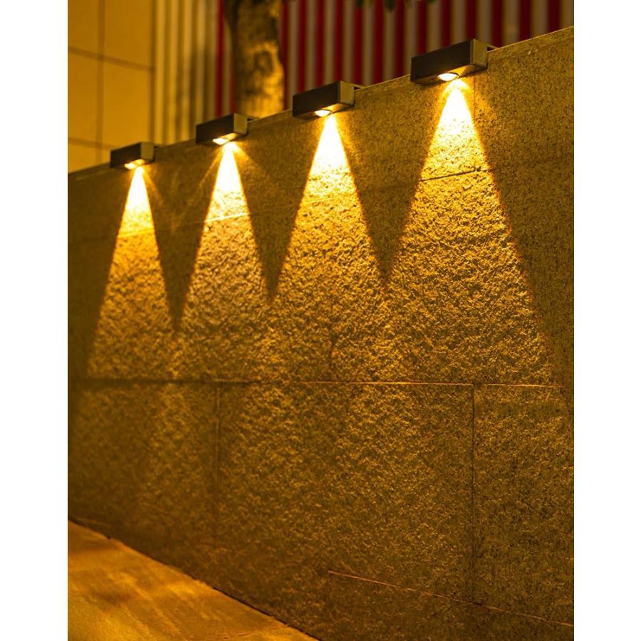 ソーラーライト 2個セット フェンスライト スポットライト 照明