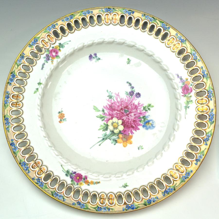 マイセン 【趣楽】 希少 西洋美術 【オールドマイセン】 『花図透かし