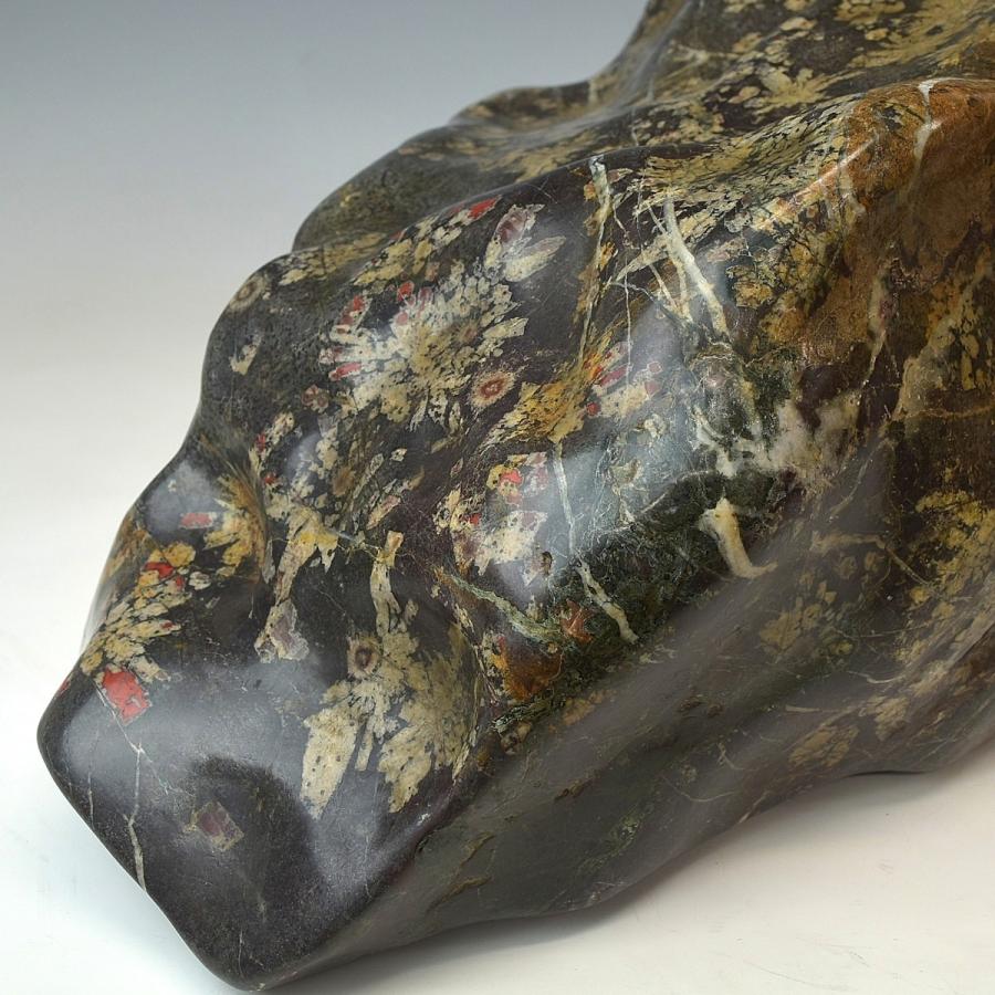 趣楽】 希少 国産 天然特大菊花石 高さ49cm 重量45，1kg 本物