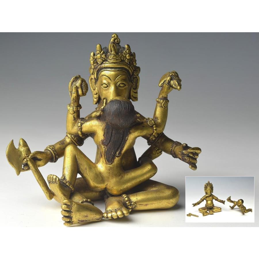 趣楽】 中国古玩 古銅塗金歓喜仏 清時代 仏像 Z1221 : 趣楽堂 ヤフー