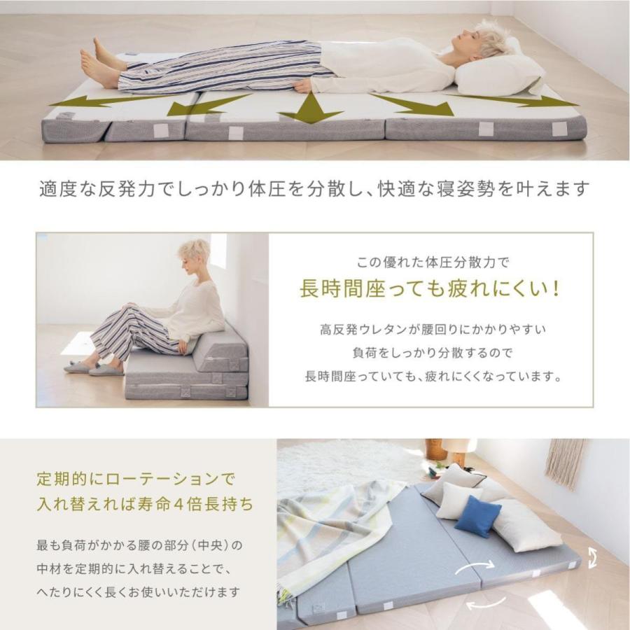 GOKUMIN ゴクミン 4WAY マットレス 高反発 プレミアム ダブル ソファー