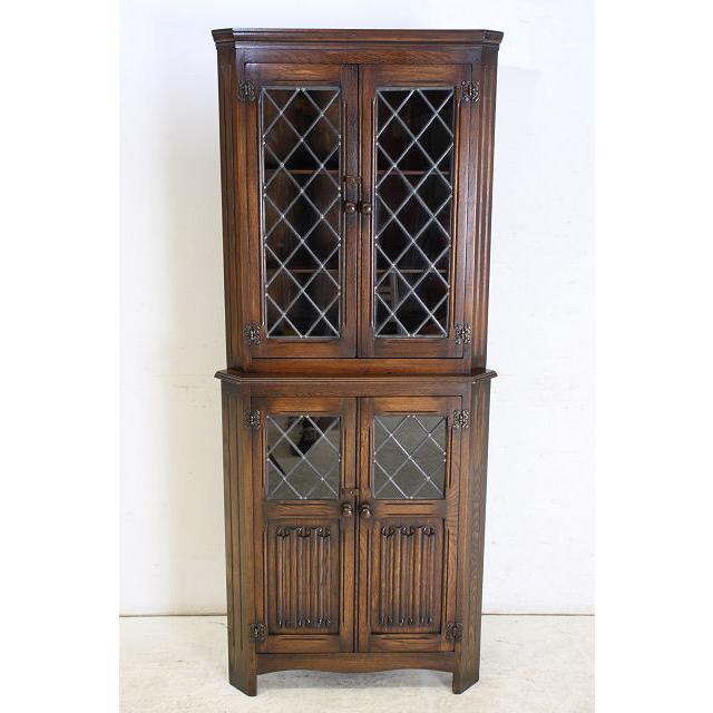 ca-14 1970年代イギリス製ヴィンテージ オーク コーナーキャビネット