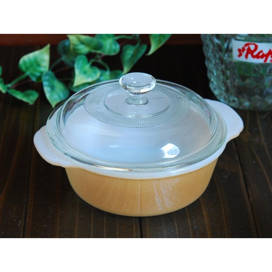 Fireking ファイヤーキング カッパーティント キャセロール 蓋付き