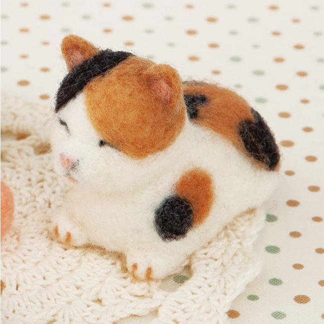 白ねこ 三毛猫 茶トラ猫 赤ちゃん 手作りキット フェルト手芸