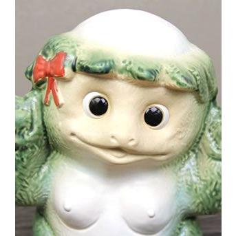 信楽焼 河童 メス ひょうきんな陶器カッパ 。可愛い表情のかっぱ ok