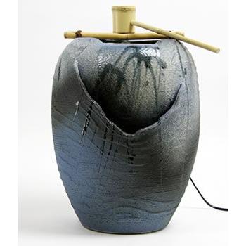 信楽焼 つくばい 清涼 水音の電動ツクバイ 循環式 陶器 蹲 水琴窟 す