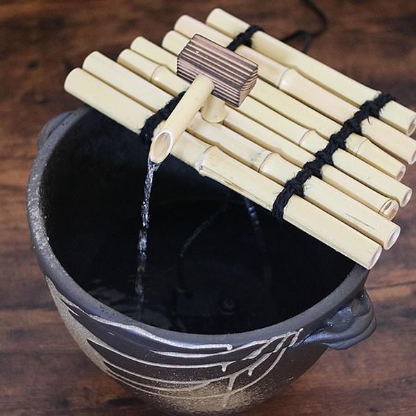 信楽焼 つくばい 水音の電動ツクバイ 循環式 陶器ツクバイ 蹲 水琴窟