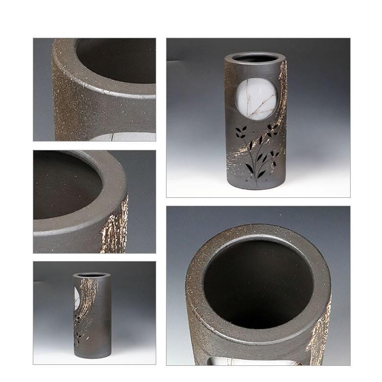 傘立て 陶器 おしゃれ 信楽焼 かさたて 和風 傘入れ モダン 黒 玄関