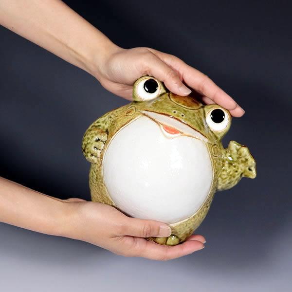 信楽焼 蛙 置物 かえる 陶器 縁起物 かわいい カエル おしゃれ ギフト