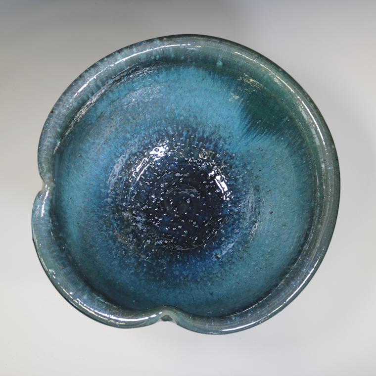 信楽焼 メダカ鉢 おしゃれ 水鉢 睡蓮鉢 陶器 めだか 鉢 金魚鉢 青