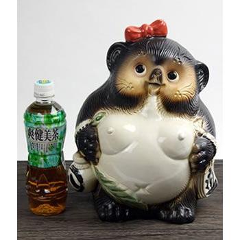 信楽焼 10号福狸(メス) たぬき タヌキ 狸 開運 縁起物 可愛い 陶器