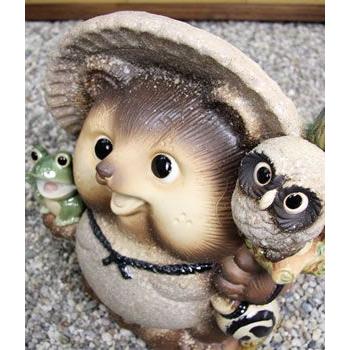 信楽焼 13号古信楽満願成就 たぬき タヌキ 開運 縁起物 可愛い 蛙 商売