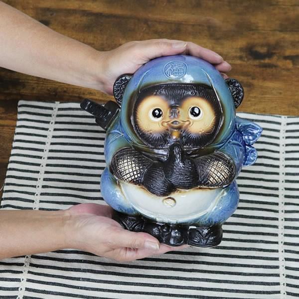 信楽焼 忍者たぬき ミニ 狸 たぬき タヌキ ニンジャ にんじゃ 陶器
