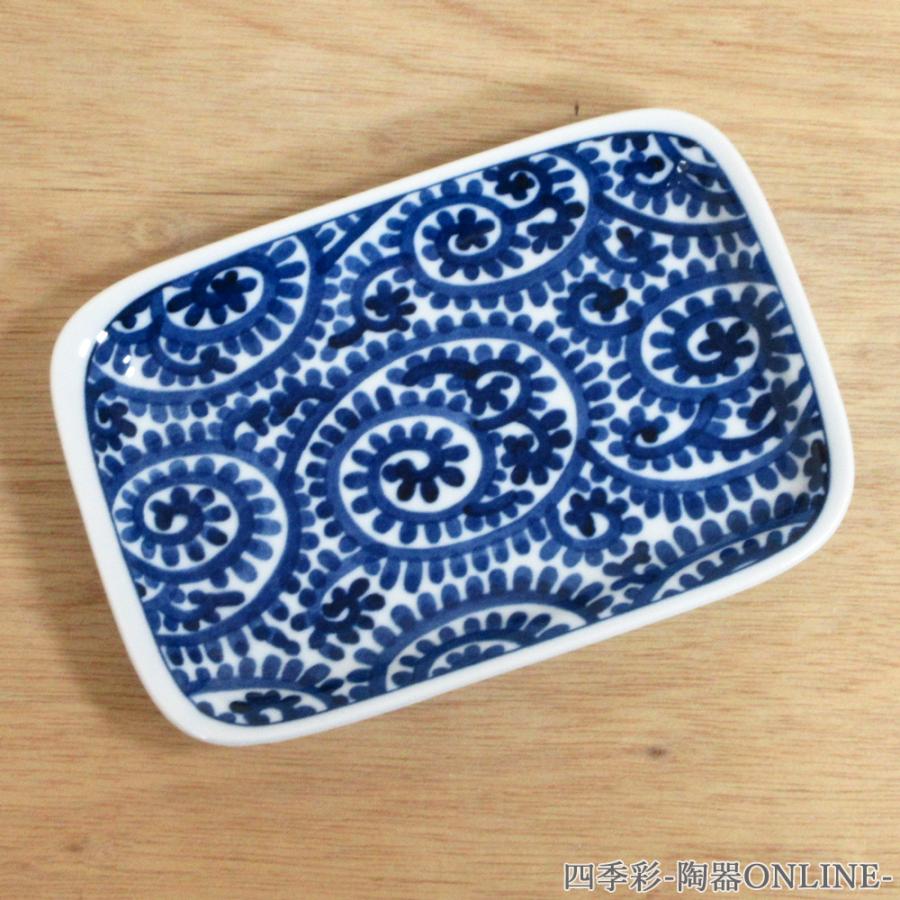 皿 長角皿 タコ唐草のり皿 17cm おしゃれ 和食器 業務用 美濃焼 24a321