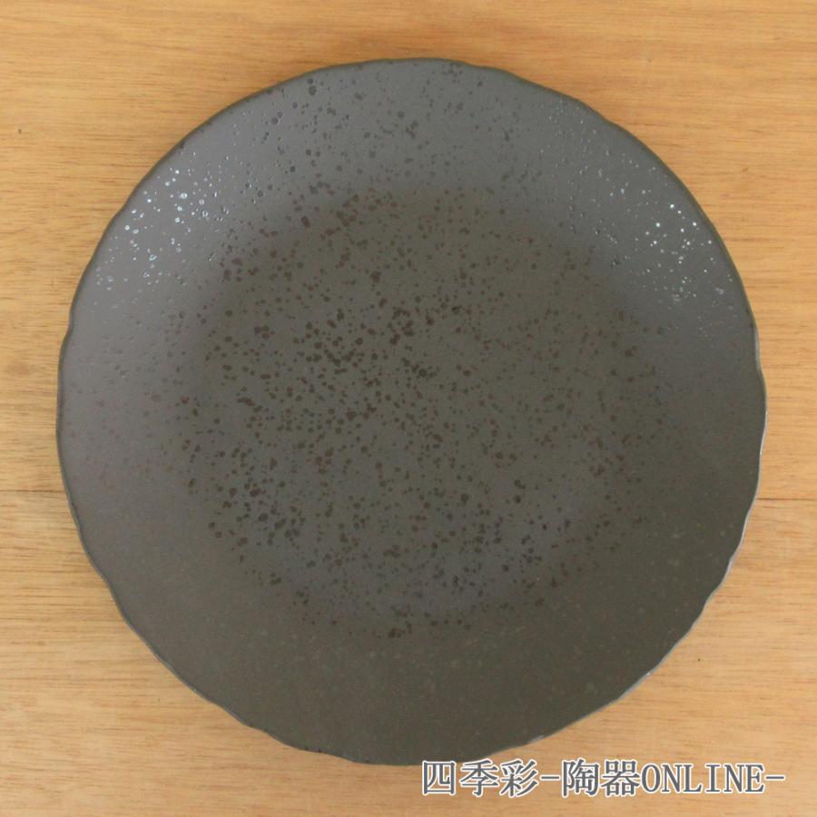 皿 大皿 28cm丸皿 黒 ラウンドプレート Diversディヴェール おしゃれ