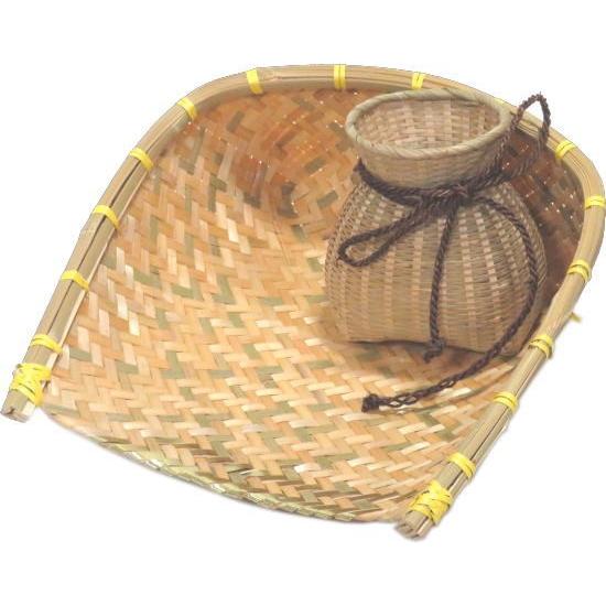 どじょうすくいセット 2点セットB2 ザルB・ビク【踊り用小道具】箕