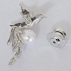 メンズブローチ メンズピンブローチ パール ブローチ ラペルピン 本