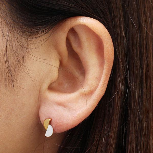ピアス 白蝶貝ピアス 白蝶貝 シェル スタッドピアス k18 18k 18金