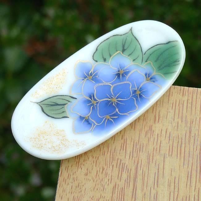 京焼 清水焼 花うつろい箸置き あじさい単品 陶あん : 松韻堂 Yahoo!店