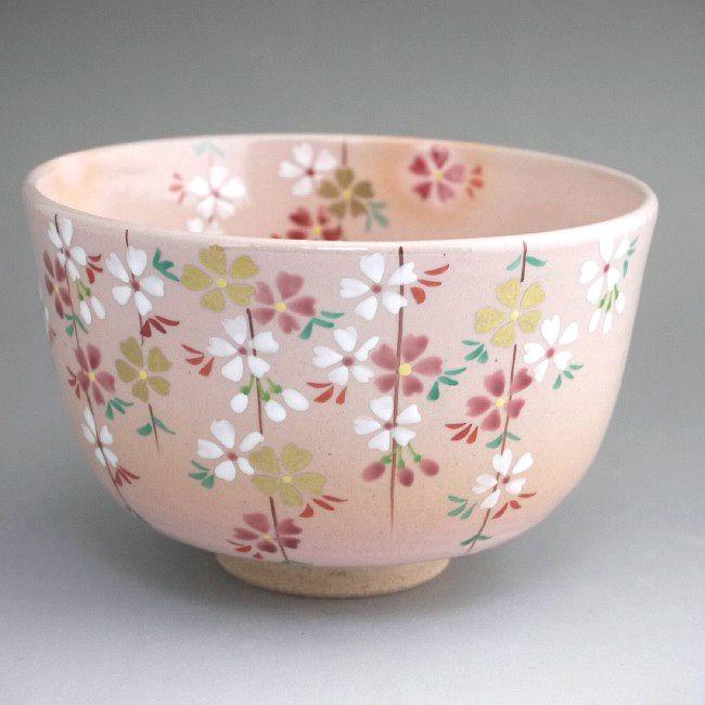京焼 清水焼 抹茶碗 ピンクしだれ桜 亨 : 松韻堂 Yahoo!店 - 通販