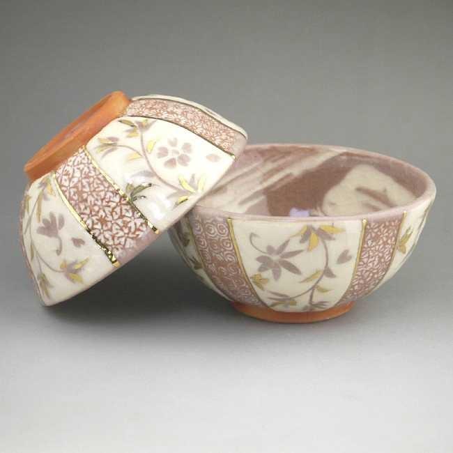 京焼 清水焼 志野更紗夫婦茶碗 喜信窯 : 松韻堂 Yahoo!店 - 通販