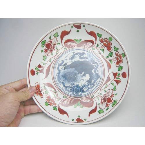 京焼 清水焼 赤絵玉取獅子皿 8寸 : 松韻堂 Yahoo!店 - 通販 - Yahoo