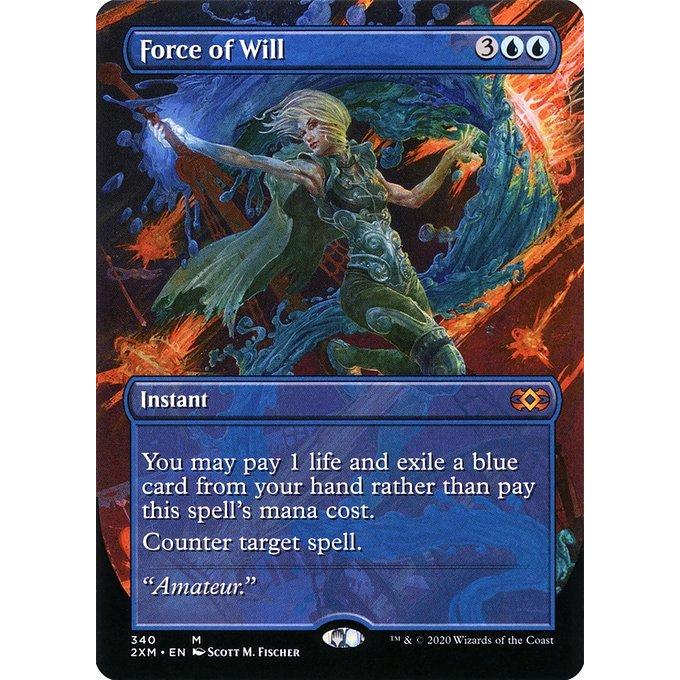 MTG □青/英語版□ 《意志の力/Force of Will》△拡張アート△ダブル
