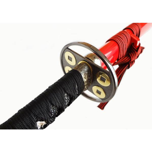 戦国武将 真田幸村 六文銭拵え 朱呂鞘 妖刀村正 （模造刀） : セレクト