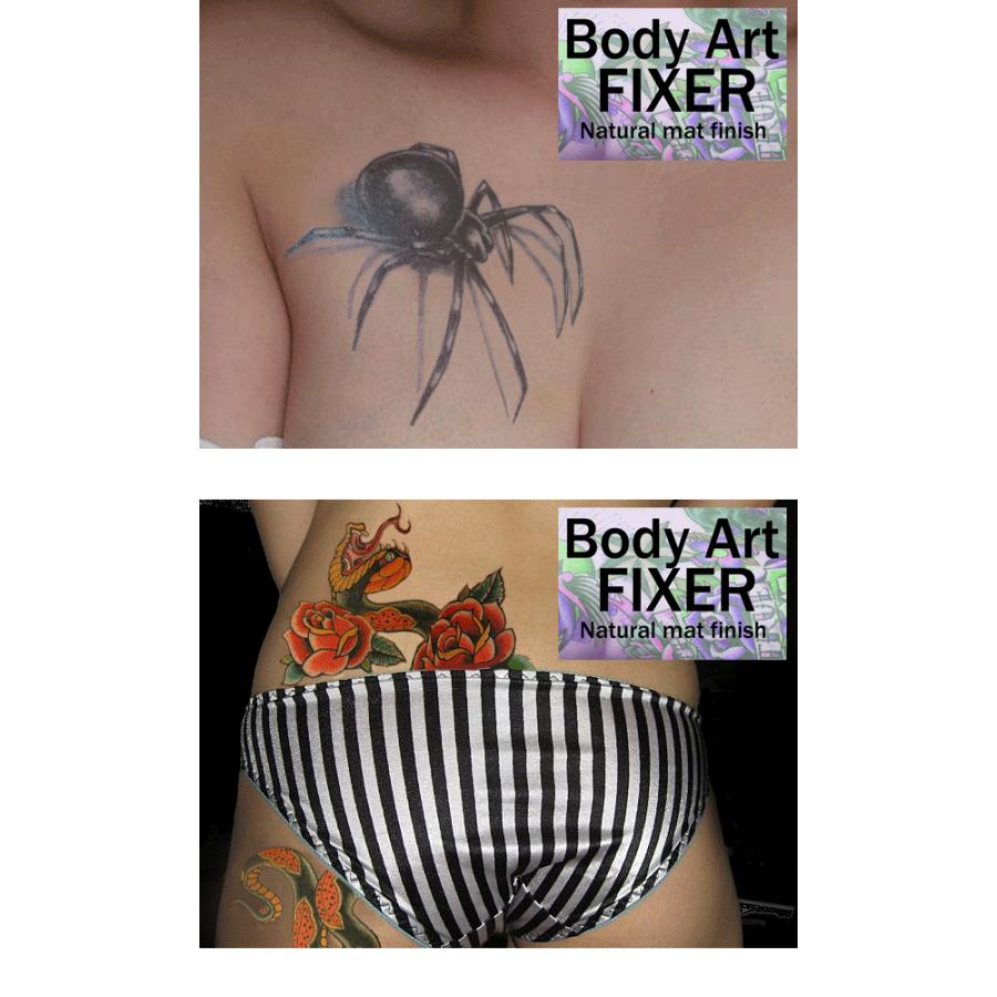 ボディーアートのフィニッシュに「[ボディーアート仕上げ剤キット