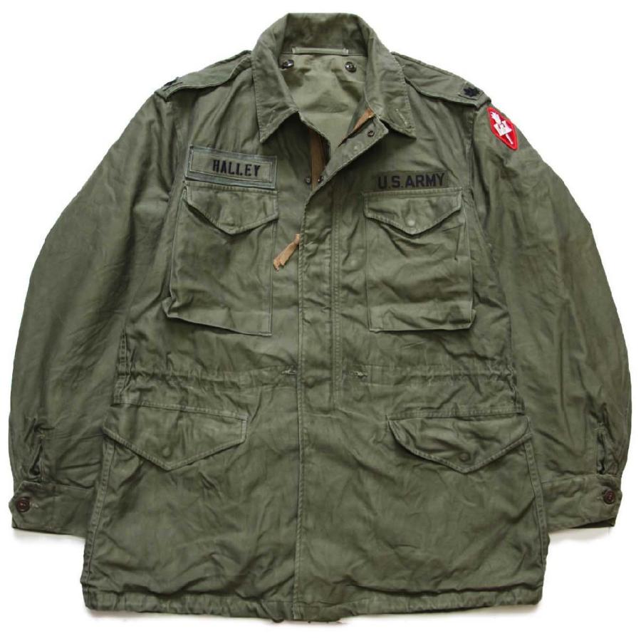 50s 米軍 U.S.ARMY パッチ付き M-51 フィールドジャケット オリーブ
