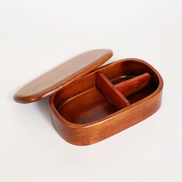 木製 弁当箱 くり抜き くりぬき お弁当箱 漆塗り 隅丸 500ml 天然木