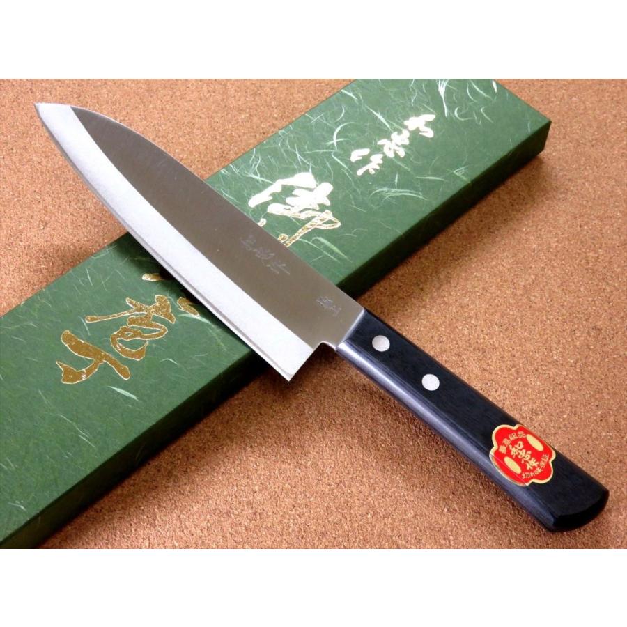 包丁 三徳包丁 17cm (170mm) 関の刃物 鋼割込 白紙2号 炭素鋼ハガネ