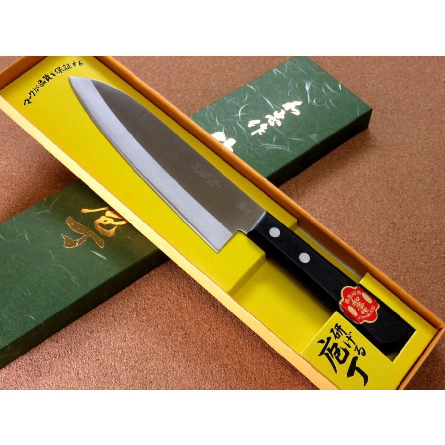 包丁 三徳包丁 17cm (170mm) 関の刃物 鋼割込 白紙2号 炭素鋼ハガネ