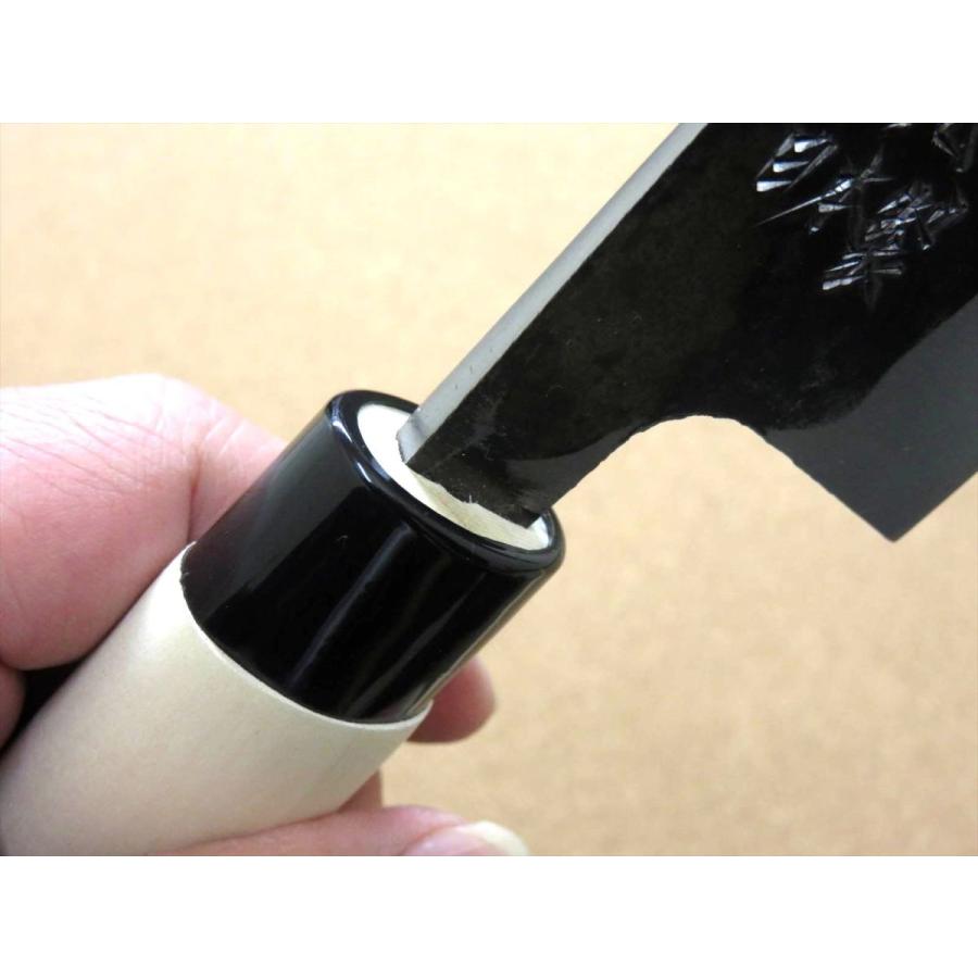 包丁 三徳包丁 18cm (180mm) 関の刃物 黒打 青紙2号 軟鉄 炭素鋼 口金