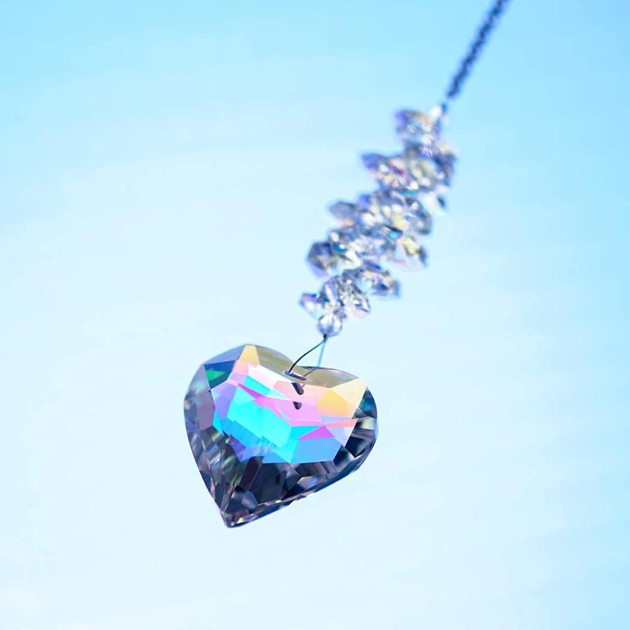 ハート型 30mm 6個セット クリスタルガラス サンキャッチャー