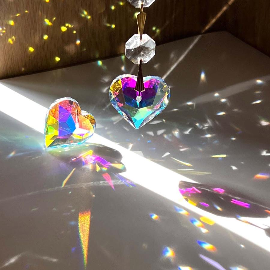 ハート型 30mm 6個セット クリスタルガラス サンキャッチャー