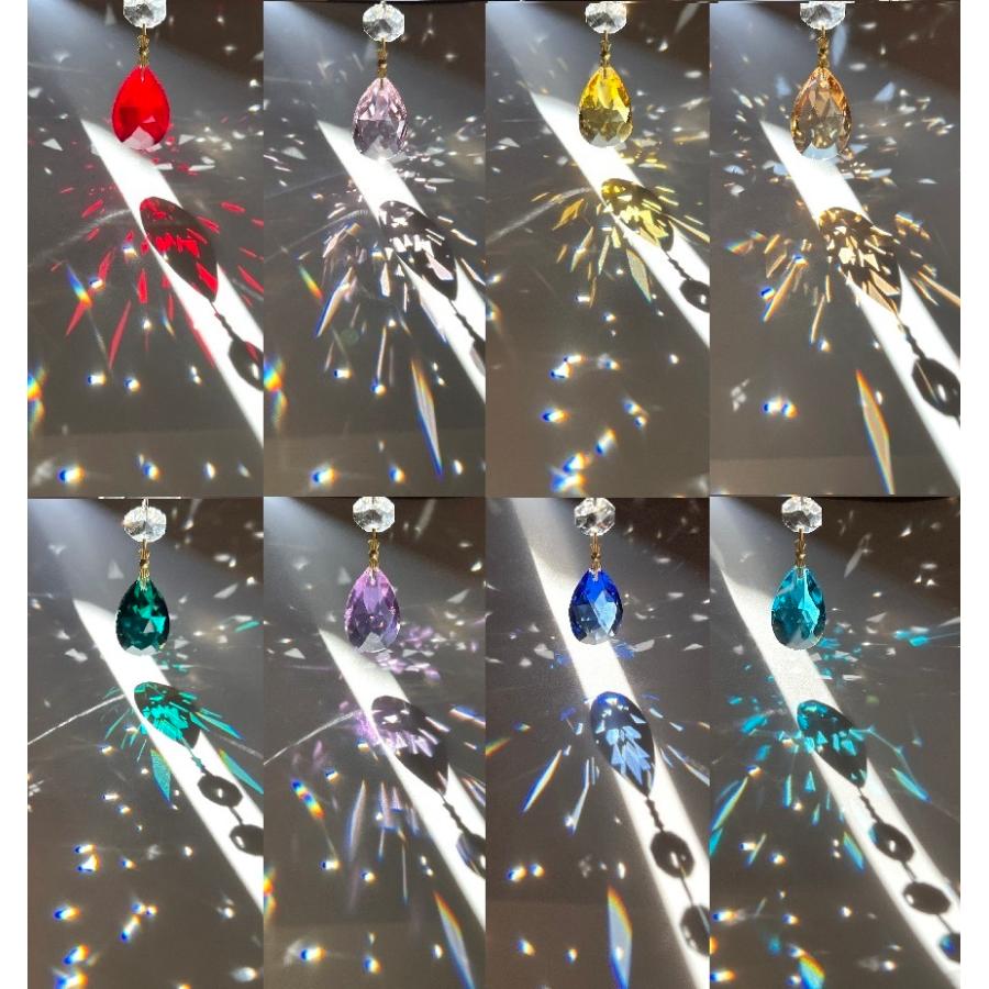 しずく型 38mm カラフル 8色セット クリスタルガラス シャンデリア