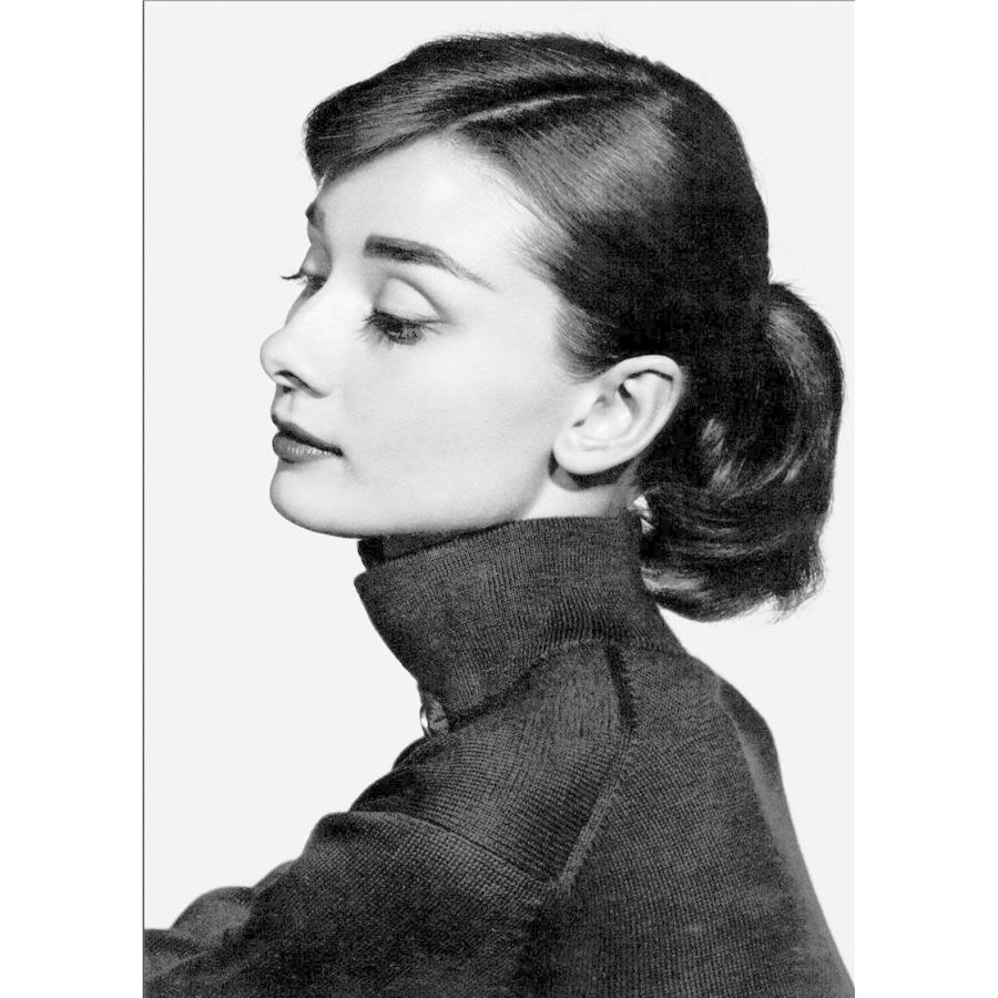 額付 アートポスター アートフレーム オードリーヘップバーン モノクロ