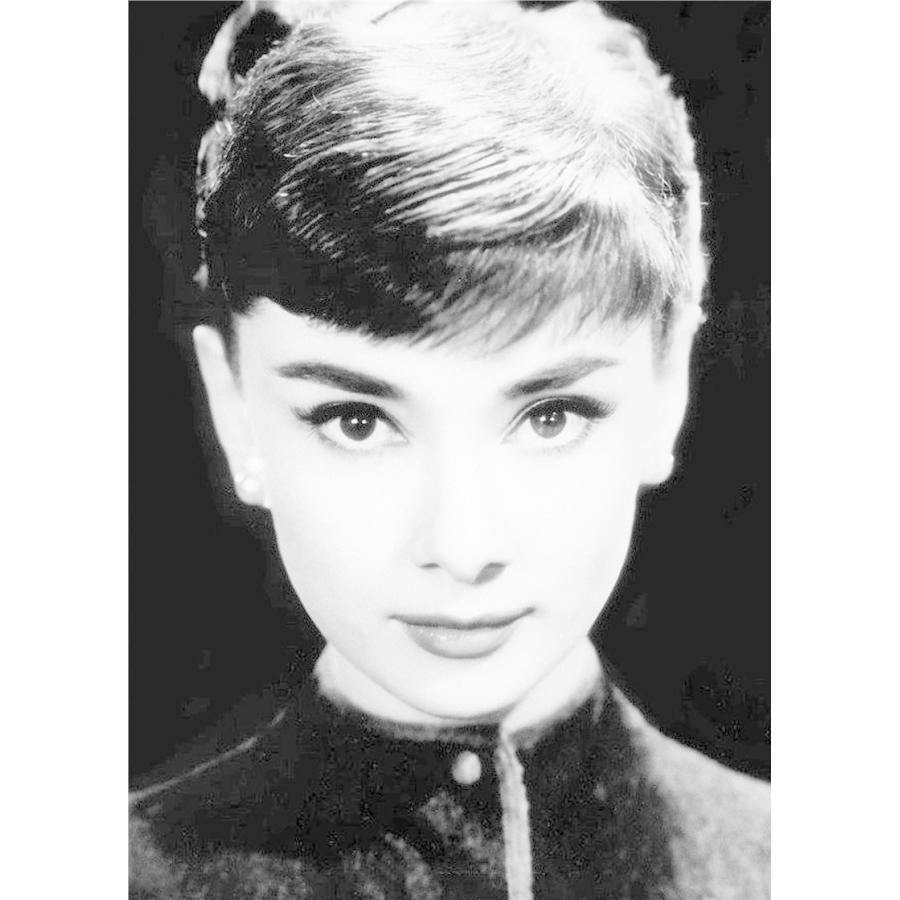 額付 アートポスター アートフレーム オードリーヘップバーン モノクロ