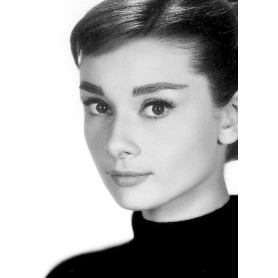 額付 アートポスター アートフレーム オードリーヘップバーン モノクロ