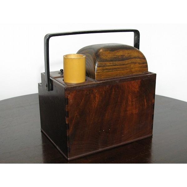 レトロ アンティーク 時代もの 桑製 小引出付 煙草盆 嗜好品 喫煙道具