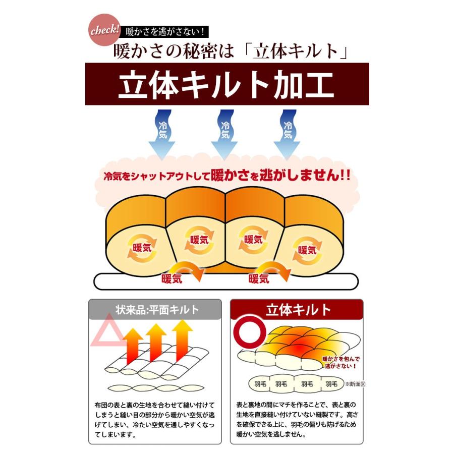 羽毛布団 2枚合わせ【N】プレミアムゴールドラベル【送料無料