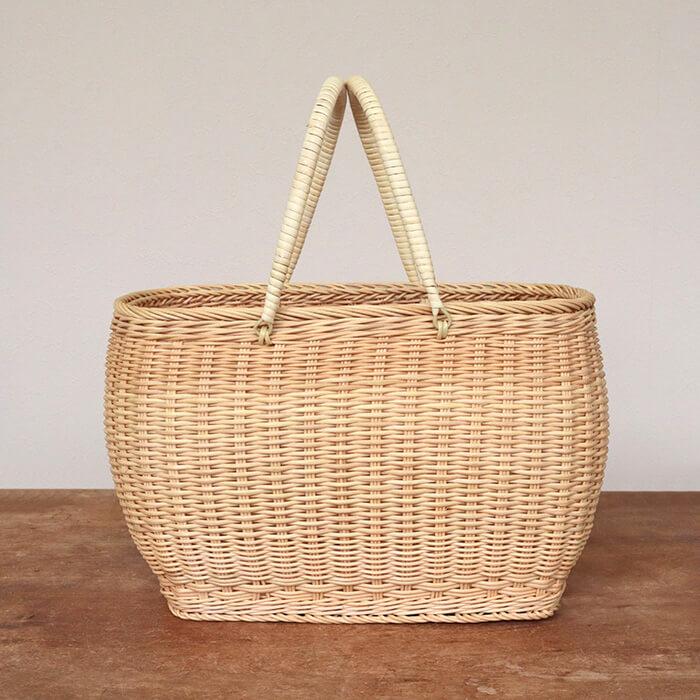松野屋 日本製 藤 買物かご かごバッグ カゴ バスケット カゴバッグ